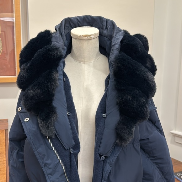 Max & Moi Dora Hooded Puffer Coat - Navy - Picture 9 of 16